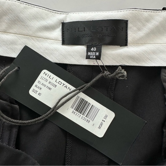 Nili Lotan Men’s Sz 40 Virgin Wool Tel Aviv Drop Crotch Cropped Pants New $550 - Picture 2 of 9